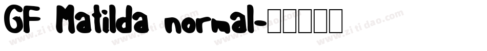 GF Matilda normal字体转换